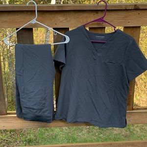 Gray mandala scrub set